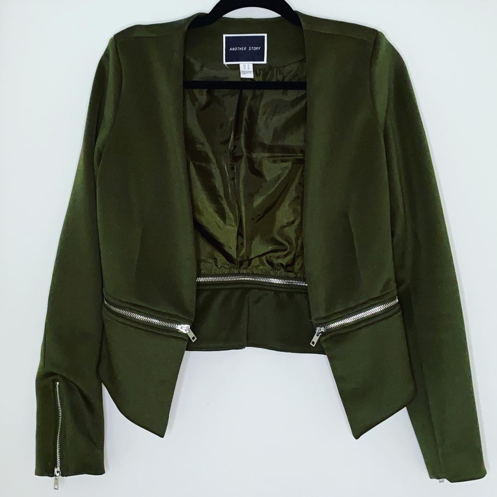 Veston doublé effet satiné, vert olive 🫒